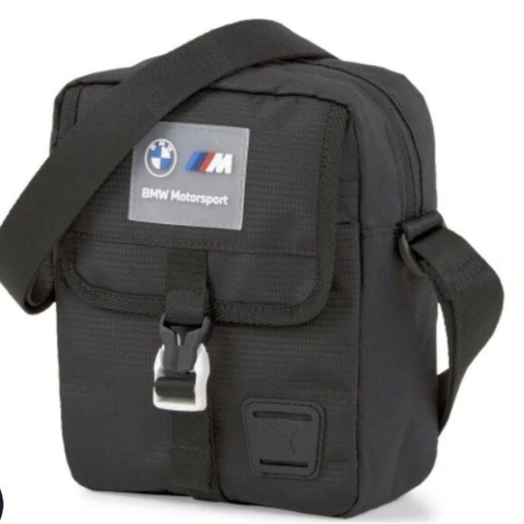 Puma BMW Motorsport MMS Portable Black Crossbody Collaboration Limited Racing - Picture 1 of 5